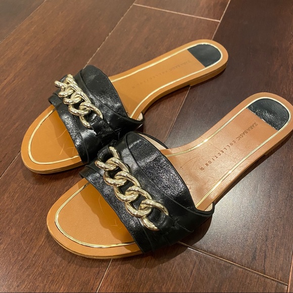 flat chain sandals zara